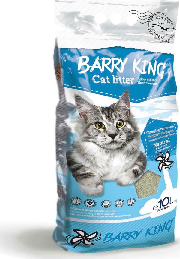 Barry King Φυσική Άμμος Γάτας Μπεντονίτη, 10lt, Υψηλής Απορροφητικότητας, Με Έλεγχο Οσμών