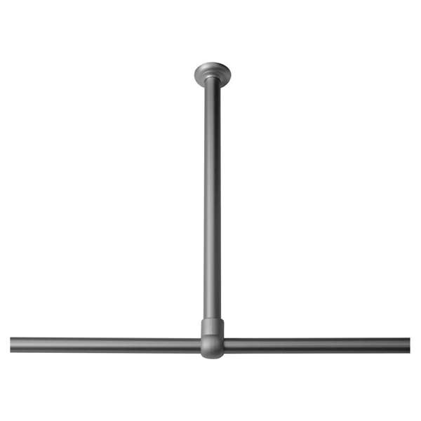 60 Ø 28 mm mat aluminum στήριγμα οροφής για βραχίονα μπάνιου γωνιακό Sealskin
