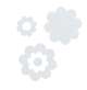 Bathflower 7 pcs white αντιολισθητικό ταπέτο Sealskin