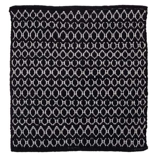 Boho 60x60 black πατάκι μπάνιου Sealskin