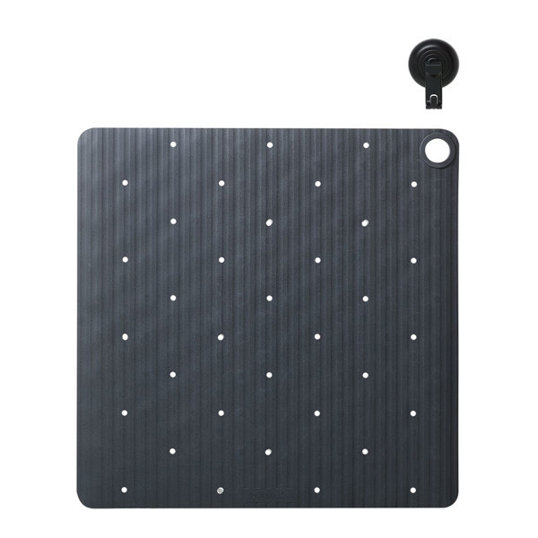 Ribb Αντιολισθητικό Πατάκι 55x55cm Anthracite with Black Hook Sealskin