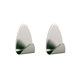 Tiger Oval Σετ των 2 Άγκιστρο Brushed stainless steel 164530941