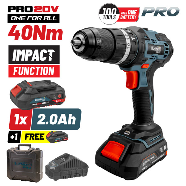 Bbp3050 Bormann pro Bbp3050 Κρουστικό Δραπανοκατσάβιδο Μπαταρίας 20v,li-Ion,σώμα 078616