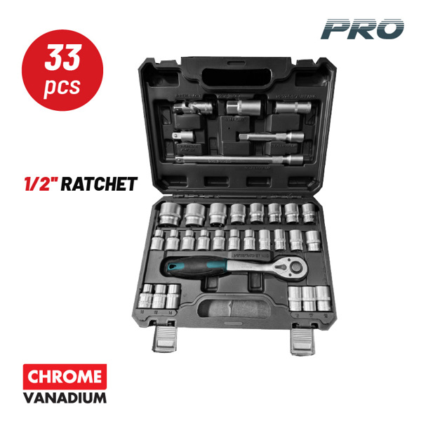 Bormann pro Bht5110 Bormann pro Bht5110 σετ Καρυδάκια 1/2'' με Καστάνια και Προέκταση,33τεμ 077794