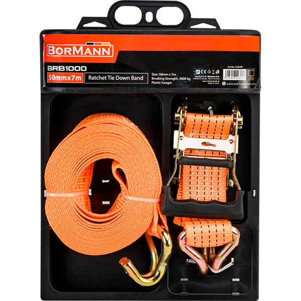 Brb1000 Bormann pro Brb1000 Ιμάντες Πρόσδεσης Καστάνιας 50mm x 7m,αντοχή 3ton 028451