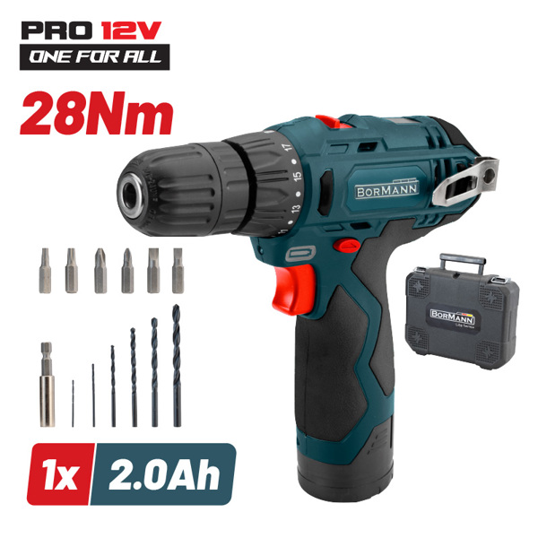Bormann Bcd2010 Bormann Bcd2010 Δραπανοκατσάβιδο Μπαταρίας 12v, li-Ion, Βαλίτσα με Εξαρτήματα 050964