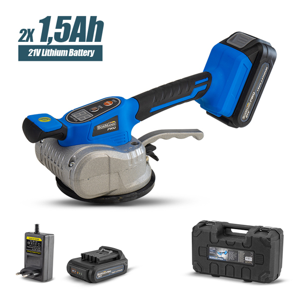 BORMANN Pro BCD3200 Βεντούζα- Δονητής Πλακιδίων 21V,2X1,5Ah ,128mm, Βαλίτσα