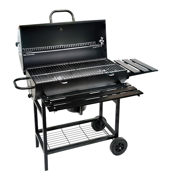 BORMANN Elite BBQ1172 Ψησταριά Κάρβουνου Μ70xΠ35cm, με Καπάκι και Θερμόμετρο,με 2 Ρόδες