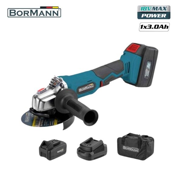 BORMANN BCD2630 Γωνιακός Τροχός 20V,Li-Ion,Φ125mm,8500rpm,1X 3Ah,Τσάντα
