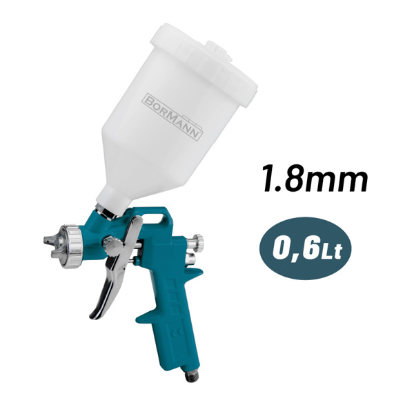 Bormann Bat6135 Bormann Bat6135 Πιστόλι Βαφής άνω Δοχείο, 0.6lt, Μπεκ 1.8mm 055815