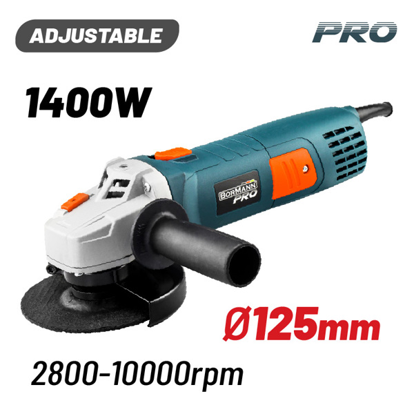Bormann pro Bag1450 Bormann pro Bag1450 Γωνιακός Τροχός Ρυθμιζόμενος 1400w, Φ125mm 034827