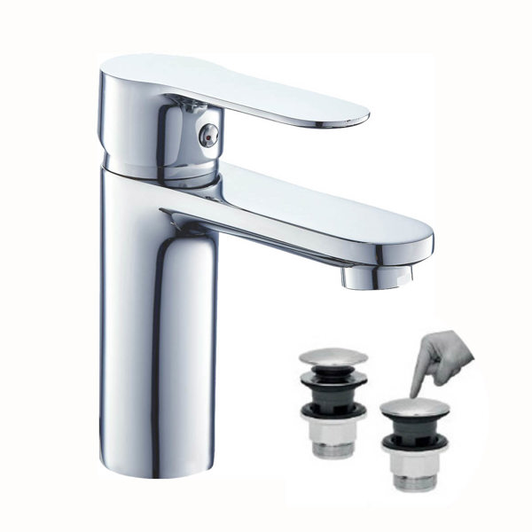 Bormann Elite Btw3050 Bormann Elite Btw3050 Μπαταρία Νιπτήρα "sierra" 35mm Αναμεικτική με pop up 710g 026051