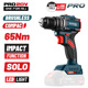 BORMANN Pro BBP5400 Δραπαν/βιδο Κρουστικό,Compact,Brushless 20V,Li-Ion,65Nm με 2 Ταχύτητες 083276