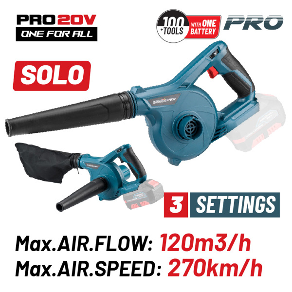 BORMANN Pro BBP3700 Φυσητήρας-Αναρροφητήρας  Μπαταρίας 20V, SOLO