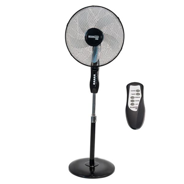 BORMANN Elite BFN6020 Ανεμιστήρας Ορθοστάτης 40W με Τηλεχειριστήριο, Διάμετρος 40cm, Μαύρος