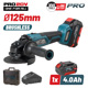 Bormann pro Bbp5130 Bormann pro Bbp5130 Γωνιακός Τροχός Brushless 20v 125mm & Μπαταρία 4ah 035138