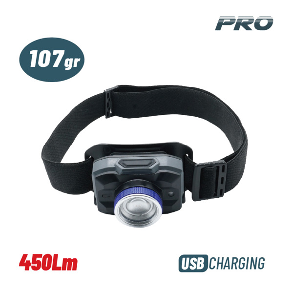 Bormann pro Bpr6031 Bormann pro Bpr6031 Φακός Κεφαλής Επαναφορτιζόμενος,450lm,αδιάβροχος 072317