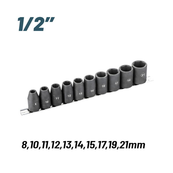 Bormann pro Bht7703 Bormann pro Bht7703 σετ Καρυδάκια Αέρος 1/2'' , 8,10,11,1213,14,15,17,19,21mm, 10τεμ 075158