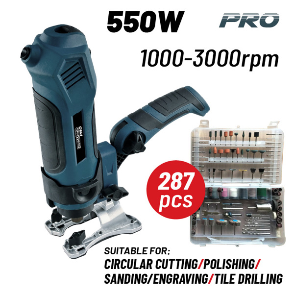 Bmf5500 Bormann pro Bmf5500 Πολυεργαλείο 550w, 10000-30000rpm, 287 Εξαρτήματα,εύκαμπτος Άξονας 079088