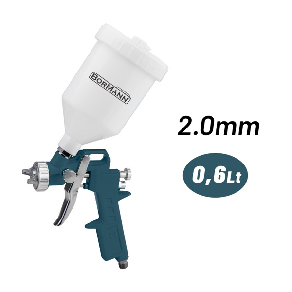 Bormann Bat6140 Bormann Bat6140 Πιστόλι Βαφής άνω Δοχείο, 0.6lt, Μπεκ 2.0mm 055822