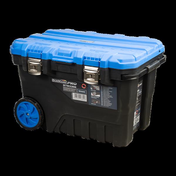 Bormann pro Btb3356 Bormann pro Btb3356 Εργαλειοθήκη Πλαστική "snake" με Ρόδες, Τηλεσκοπική Λαβή & Ταμπακέρα 066026