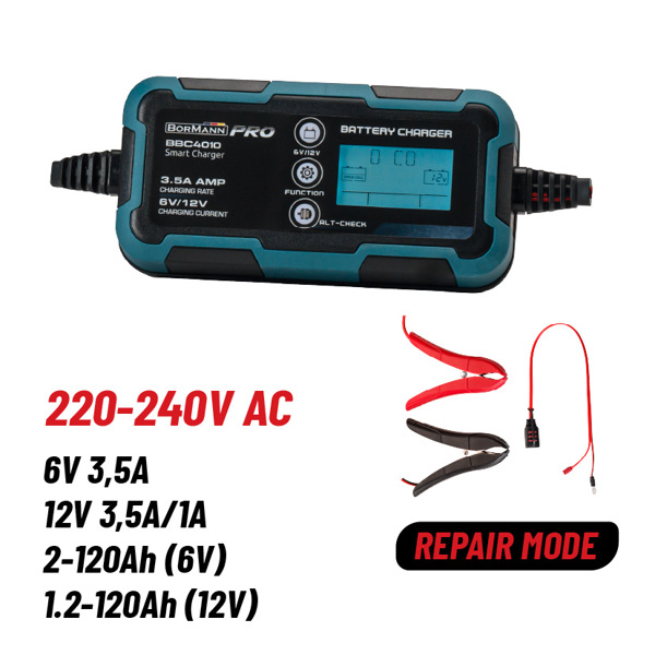 Bormann pro Bbc4010 Bormann pro Bbc4010 Φορτιστής-Συντηρητής Μπαταρίας Αυτοκίνητου 6/12v - 3,5a 037224