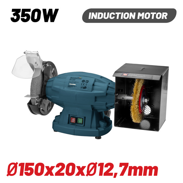 Bormann Bdt1515 Bormann Bdt1515 Δίδυμος Τροχός Φ150mm , 350w με Βούρτσα 053842