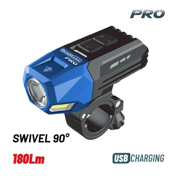 Bormann pro Bpr6080 Bormann pro Bpr6080 Φακός Ποδηλάτου Εμπρόσθιος - Επαναφορτιζόμενος, Led: cob & Osram 800lm,160m 063438