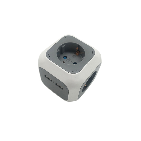 Bormann Bcr1135 Bormann Bcr1135 Πολύμπριζο "κύβος" 4 Θέσεων και 2 usb 3x1.5mm 066323