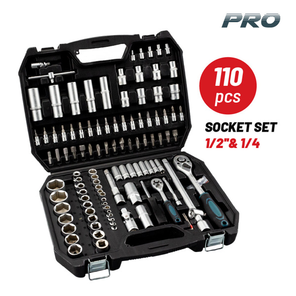Bormann pro Bht5180 Bormann pro Bht5180 Καρυδάκια 1/2''& 1/4'' σετ 110τεμ 028239