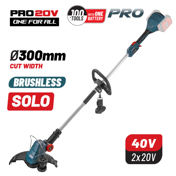 Bbp4550 Bormann pro Bbp4550 Θαμνοκοπτικό Μπαταρίας Βrushless 40v,(2x20v),li-Ion,30cm Mεσινέζα & Σώμα pro 078593