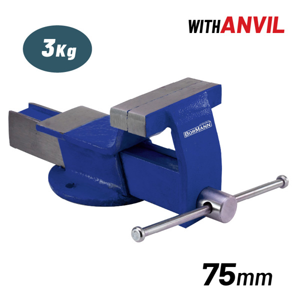 Bormann Bbv2000 Bormann Bbv2000 Μέγγενη, Σταθερή Βάση με Αμόνι 75mm, 3kg 026280