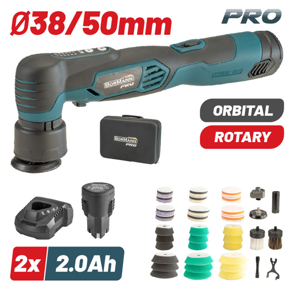 BORMANN Pro BCP3850 Αλοιφαδόρος Mini Έκκεντρος/Περιστροφικός Μπαταρίας 12V,2000-5000rpm
