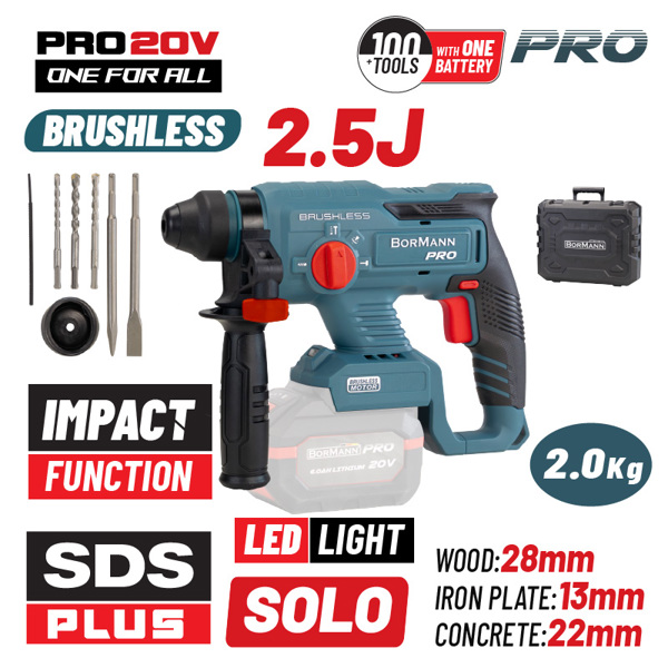 Bormann pro Bbp5300 Bormann pro Bbp5300 Πνευματικό Σκαπτικό Μπαταρίας sds-Plus Brushless 20v 073840