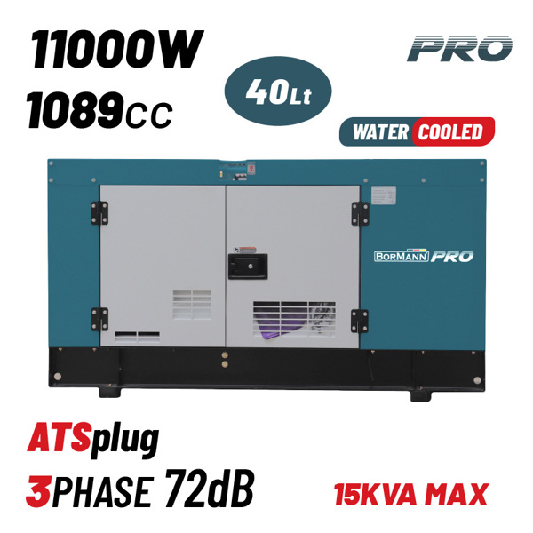 Bgb9900 Bormann pro Bgb9900 Γεννήτρια Πετρελαίου Υδρόψυκτη 11000w,1089cc,κλειστού Τύπου,τριφασική 080763