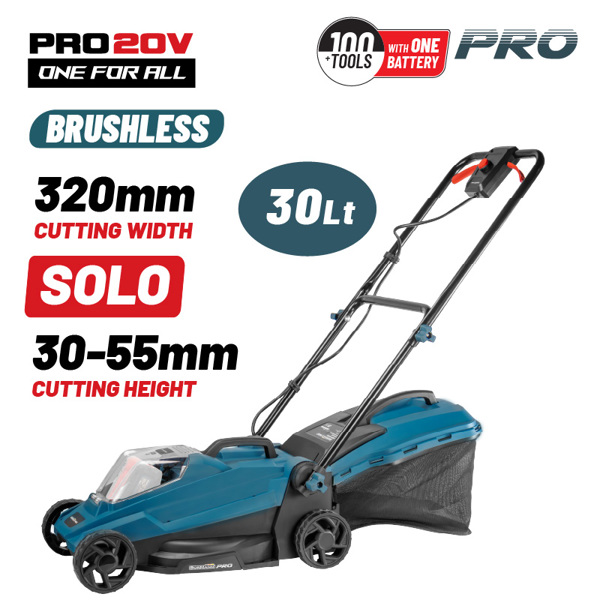 Bbp4160 Bormann po Bbp4160 Μηχανή Γκαζόν Μπαταρίας Brushless,20v,li-Ion,κοπή 32cm 078609