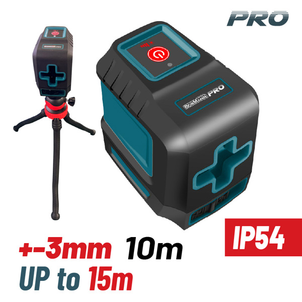 Bormann pro Bdm6700 Bormann pro Bdm6700 Αλφάδι Λέιζερ Σταυρού red Line 15m, σετ με Εύκαμπτο Mini Τρίποδο 30cm 063476