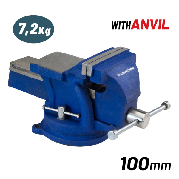 Bormann pro Bbv3005 Bormann pro Bbv3005 Μέγγενη Περιστρεφόμενη με Αμόνι, 100mm 049272