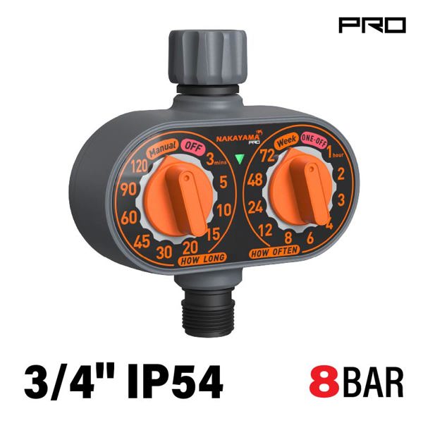 Nakayama pro Gh9139 Nakayama pro Gh9139 Προγραμματιστής Ποτίσματος Μπαταρίας, με δύο Διακόπτες Προγραμματισμού 073826