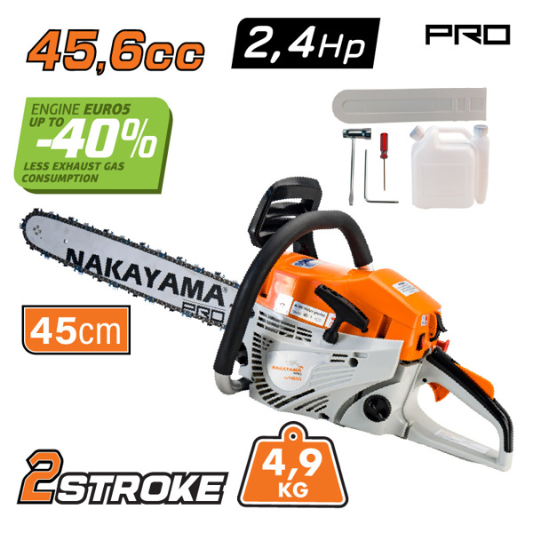 Nakayama pro Pc4610 Nakayama pro Pc4610 Αλυσοπρίονο Βενζίνης 2,4hp, 45.6cc, 036463