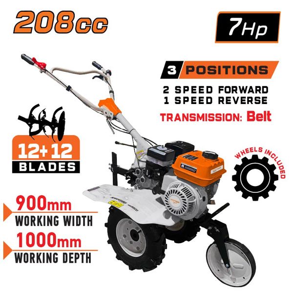 Nakayama Mb5800 Nakayama Mb5800 Σκαπτικό Βενζίνης 208cc.7hp,2 Ταχυτήτων,75-90cm,12+12 Μαχαίρια 078548