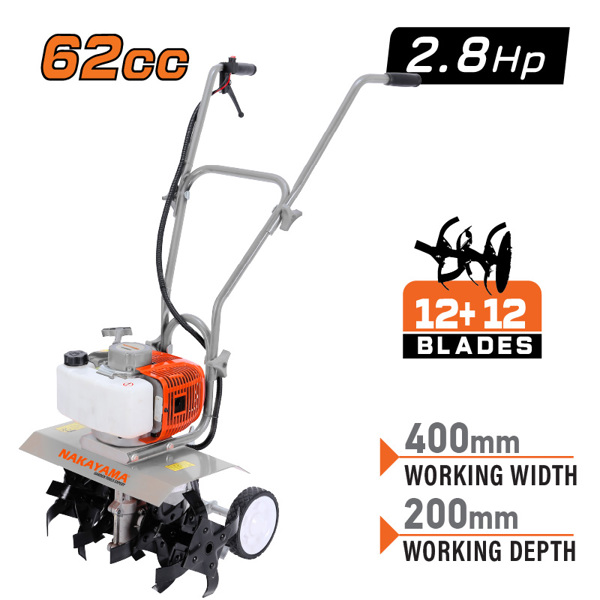 Nakayama Mb2620 Nakayama Mb2620 Σκαπτικό Δίχρονο 62cc-2.8hp-Πλάτος 40cm, Μαχαίρια 12+12 066507