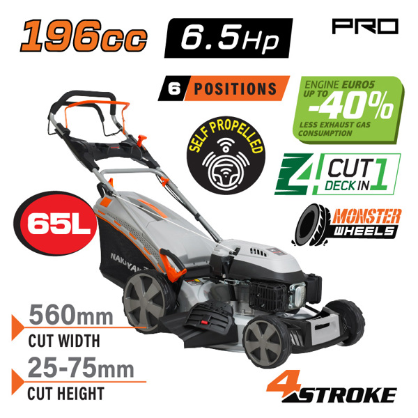 NAKAYAMA Pro PM5860 Χλοοκοπτική Βενζίνης 6,5Hp 196cc