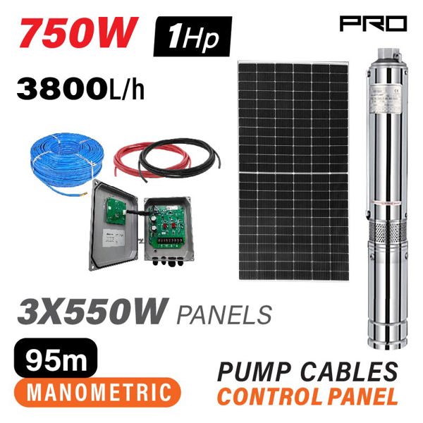 Np2230 Nakayama pro Np2230 Αντλία Νερού με Φωτοβολταικό 96v,750w,μέγιστο Μανομετρικό 95m,σετ με Πάνελ 1650w 080107