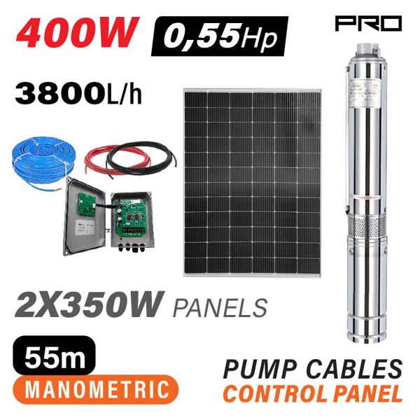 Np2220 Nakayama pro Np2220 Αντλία Νερού με Φωτοβολταικό 48w,400w, Mέγιστο Μανομετρικό 55m,σετ με Πάνελ 700w 080053