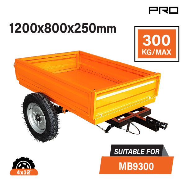 Nakayama pro Mb9305 Nakayama pro Mb9305 Ρυμούλκα 300kg,  για Mb9300 Τροχούς 4.00x12" 070801