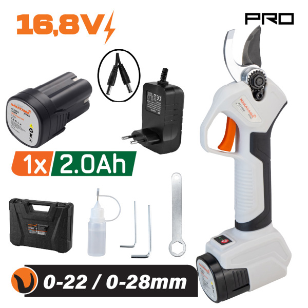 Nakayama pro Ec1300 Nakayama pro Ec1300 Ψαλίδι Κλάδου Μπαταρίας 16.8v, Brushless, Κοπή 0-22/0-28mm, 690gr ,Μπαταρία 2ah 053064
