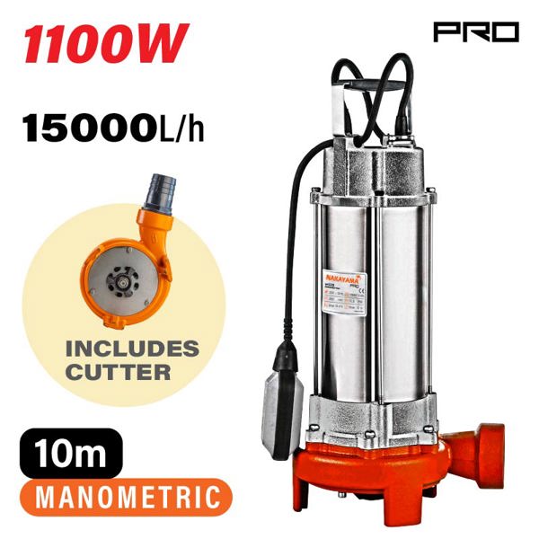 Nakayama pro Sp1115 Nakayama pro Sp1115 Αντλία Λυμάτων με Κοπτήρα 1100w 078425