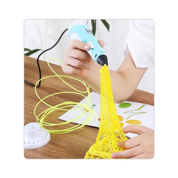 3D Pen-2 PE12 με Ανταλλακτικό Νήμα PLA 9m Ροζ (OEM)