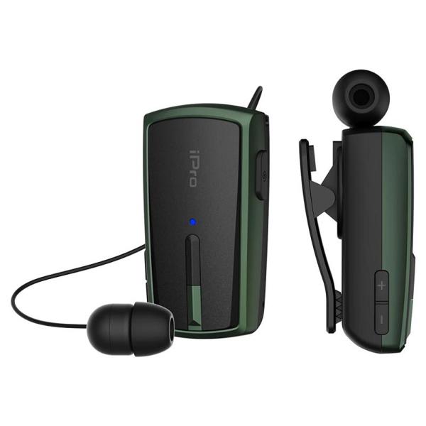 Ακουστικό Bluetooth iPro RH120 Retractable Μαύρο-Πράσινο